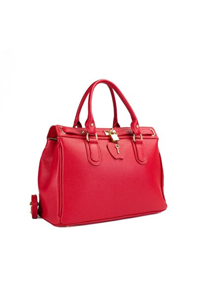 Posete Fagaras Angie Leather Purse - Red, Genuine Leather Office Bag, Handbag...