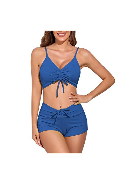 MEIORO 2-piece swimsuit, Meioro, High Waist, Boxer, V-neck, Polyester/Spandex...
