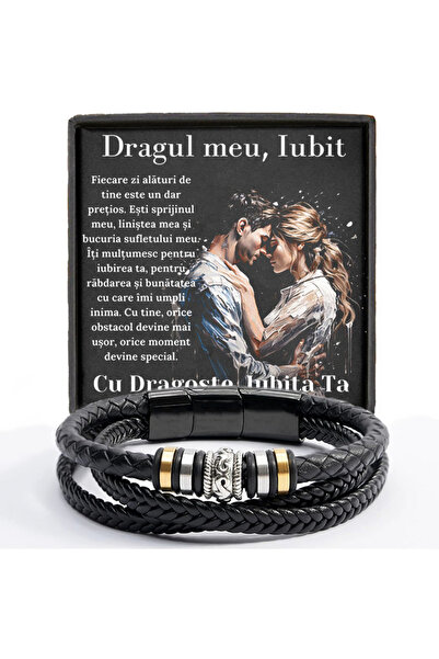 OEM Gift for Loved One - Leather Bracelet with Love Message