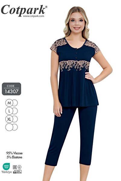 Cotpark Women's Viscose Elastane Fabric Top and Bottom Capri Set 14307