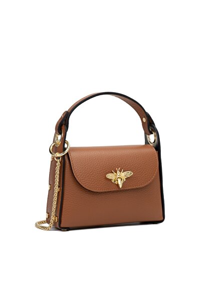 Posete Fagaras Alma Leather Purse - Cognac, Casual Bag Made of Genuine Leathe...