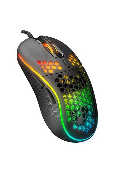 Everest SM-G66 X-HOLE Usb Siyah 7D Optik 8000dpi LED Işıklı Gaming Oyuncu Mouse