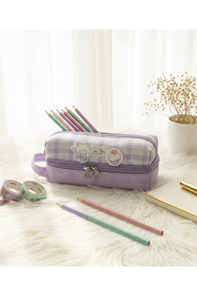 Adalinhome Large Capacity Pen Holder with Kawaii Figures