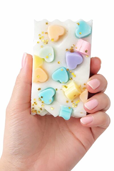 SOO SOAP Pastel Hearts Double Decorative Soap Set Handmade Special for Valent...