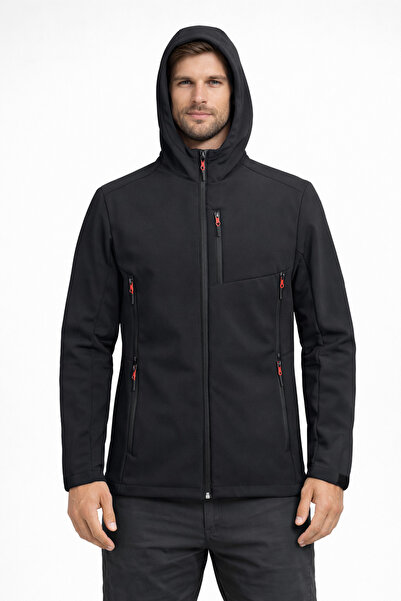 ervo tactical Softshell Water and Windproof Black Jacket Ervo