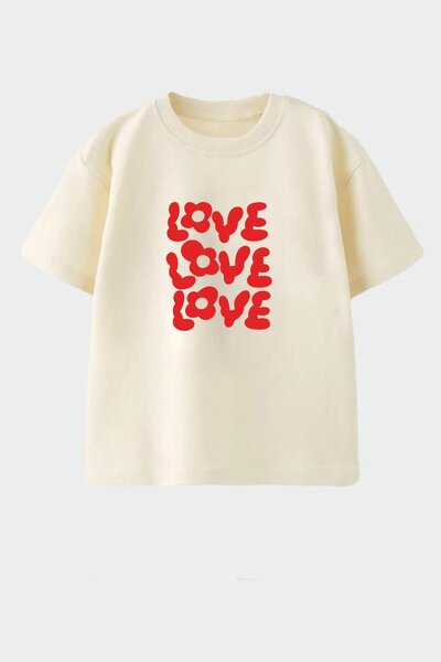 Monila Kız Çocuk Pamuklu Bisiklet Yaka Baskılı T-Shirt