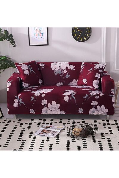 ANATOLIATEKSTILE Elastic Corner Sofa Cover L(180*230) with elastic, Full Prot...