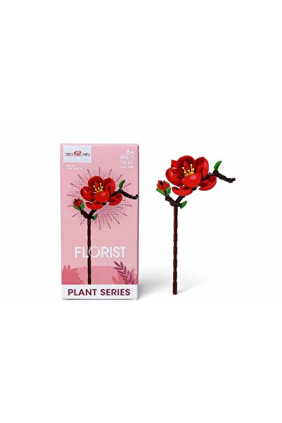 TELEFONAKSESUARI Blok Yapım Çiçeği Seti Lego Uyumlu Dekoratif Çiçek - Vazoluk...