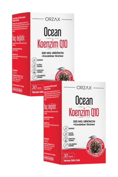 Ocean Koenzim Q10 200 mg 30 Kapsül x 2 Adet