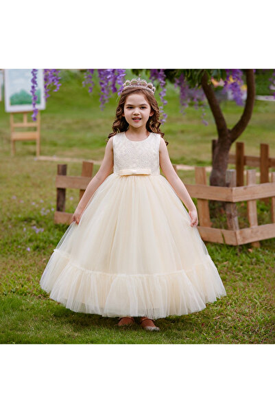 kizu Rochie de bal crem pentru fete 9-12 ani