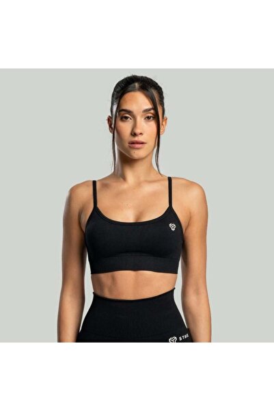 GymBeam Seamless String Sports Bra Black - STRIX