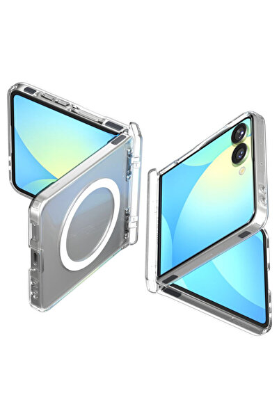 Spigen Ultra Hybrid Pro MagSafe Case for Samsung Galaxy Z Flip 7, Transparent