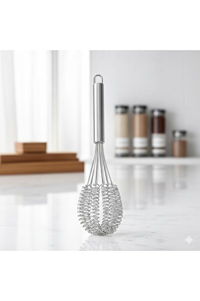 UNDHOME Spring-Loaded Whisk Stainless Steel Pasta Whisk Wire Whisk
