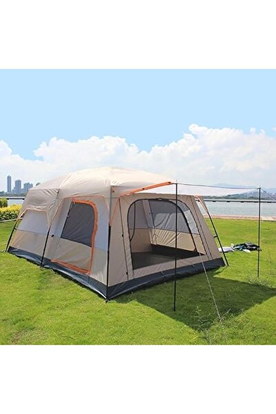 KHAKI OUTDOOR خيمة توبي الجديدة للتخييم الخارجي ذات الطبقتين تتسع من 8 إلى 12...