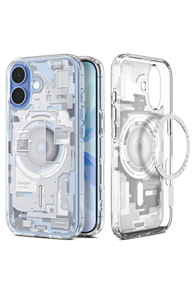 Spigen Ултра хибриден калъф Zero One MagSafe за iPhone 17, бял