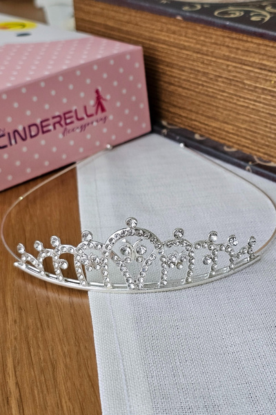 Cinderella Zircon Stone Girls' Princess Crown Silver Model6 - Birthday Party ...