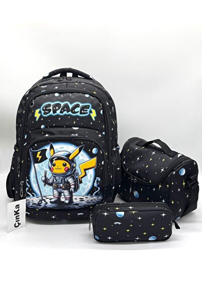 Çınka Bags Karakter Desen Termal Beslenmelikli ve Kalemlikli Suya Dayanıklı K...