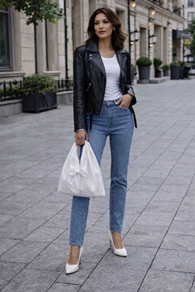 diclecollection حقيبة نسائية بيضاء مزينة بالترتر ومزينة بفيونكة/حقيبة للاستخد...