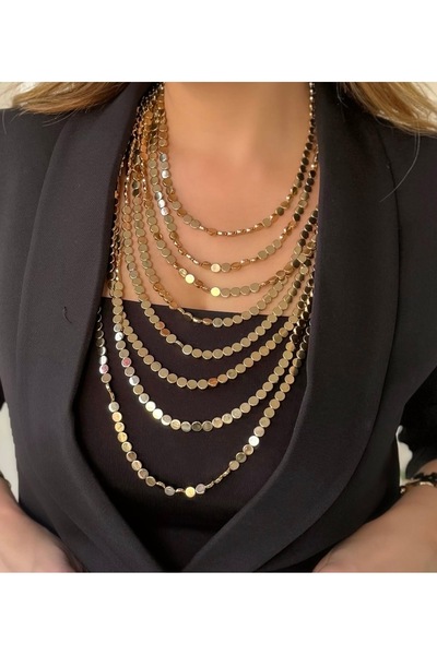 STAİNLES Modern Bohemian Multi-Layered Chain Necklace