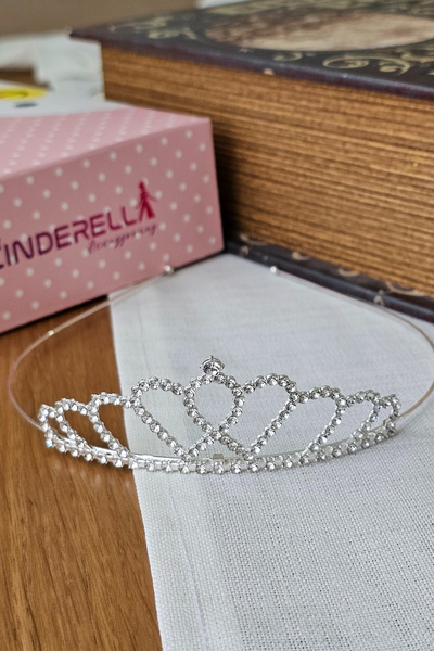 Cinderella Zircon Stone Girls' Princess Crown Silver Model7 - Birthday Party ...
