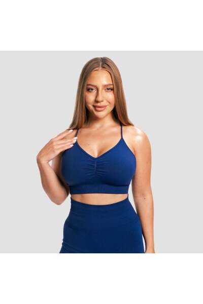 GymBeam Sutien sport Sculpt Seamless bleumarin