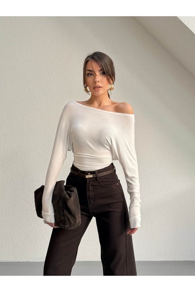 mydukkan.co Bat Sleeve Transparent Blouse