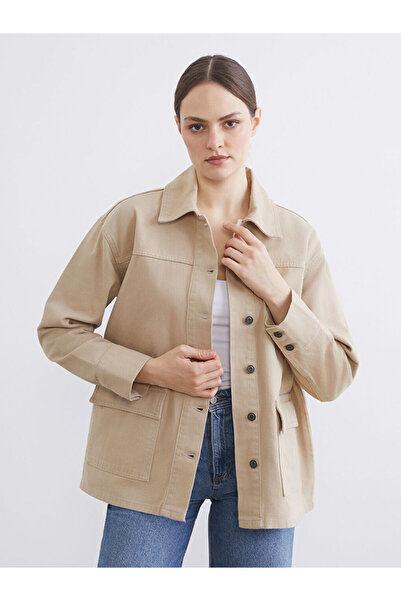 LC Waikiki Rmz Gi̇yi̇m Farkiyla Shirt Roba Collar Women's Jacket