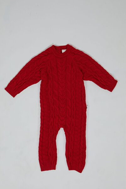 KUEZA KIDS Bebek %100 Pamuk Düğmeli Saç Örgülü Triko Tulum (1–18 Ay)