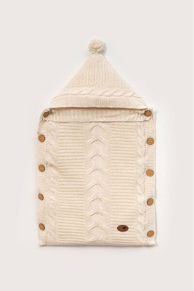 Riffy Baby Knitted Patterned Baby Swaddle with Side Buttons