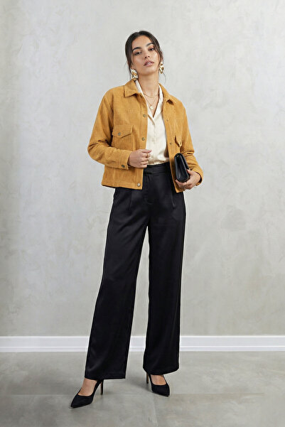 STELLA PULVIS Yellow Corduroy Shirt Jacket