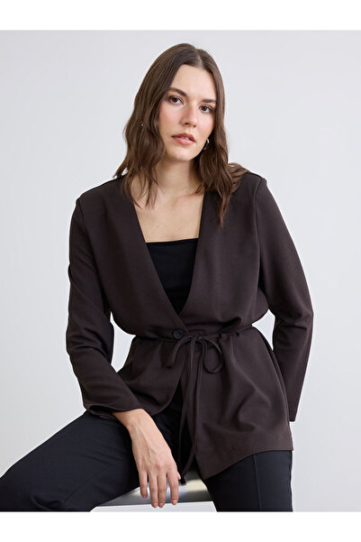 LC Waikiki Rmz Gi̇yi̇m Farkiyla V Women's Jacket with Belt