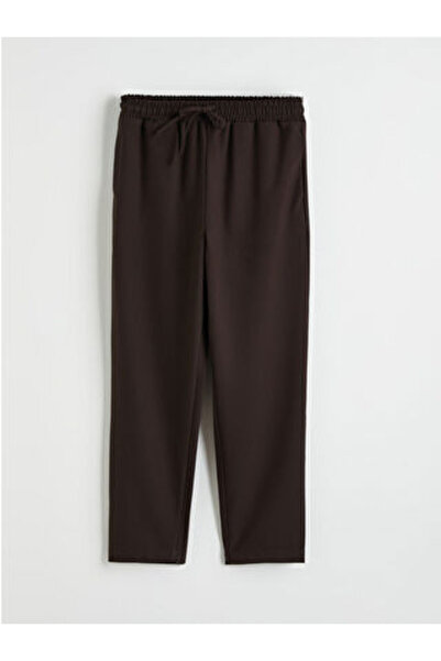 LC Waikiki M1 Season Brown Women's Trousers with Elastic Waist