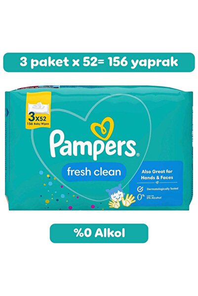 Prima Fresh & Clean Islak Bebek Mendili 3'lü Paket 156'lı Islak Mendil