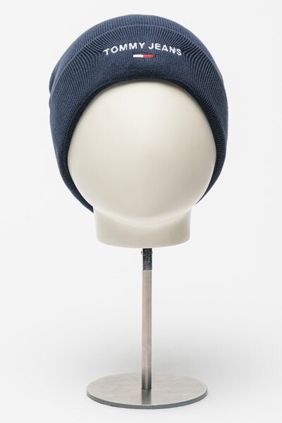 Tommy Jeans Beanie with Embroidered Logo, Navy Blue