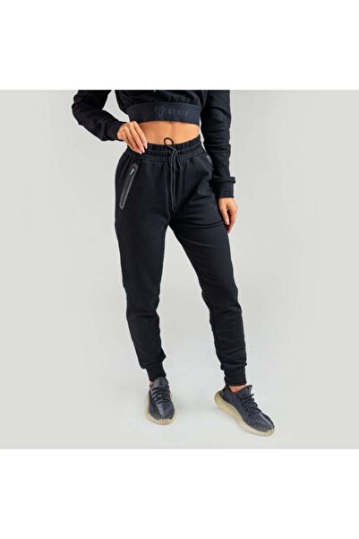 GymBeam Pantaloni de trening esențiali pentru femei, negri - STRIX