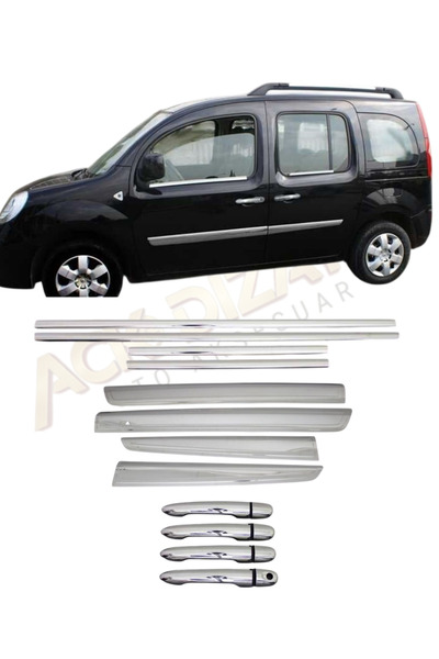ACK Dizayn RENAULT KANGOO 2008-2016 ARACA ÖZEL 3'LÜ KROM YAN SET (YAN KAPI ÇI...