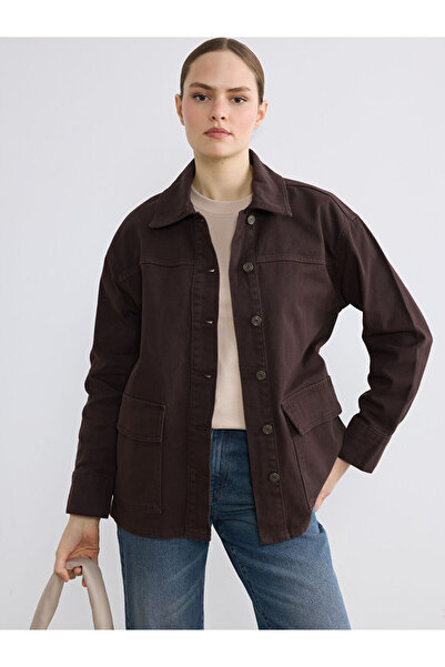 LC Waikiki Rmz Gi̇yi̇m Farkiyla Shirt Roba Collar Women's Jacket