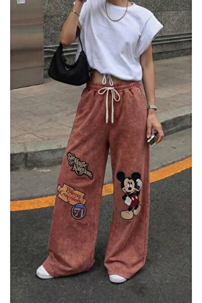 karpuzbutiks Pi̇nterestgi̇rl Mcky Pink Washable Sweatpants