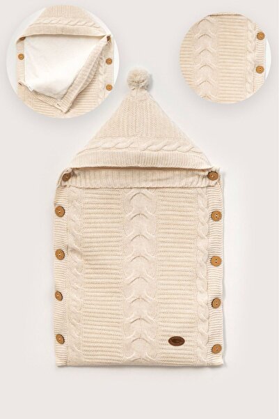 Riffy Baby Knitted Patterned Baby Swaddle with Side Buttons