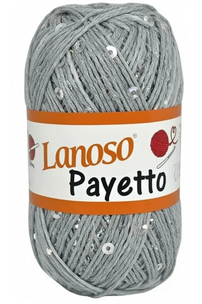 Lanoso Payetto Fantazi Pullu El Örgü İpi - Gri