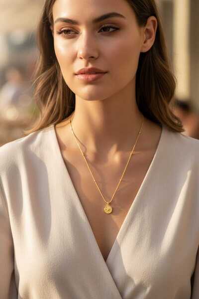 Aware Time Non-Tarnish Steel Zircon Stone Necklace