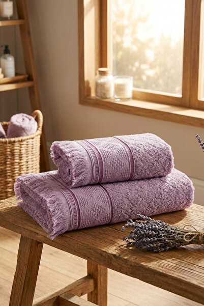 Valmia Home 100% Cotton 2-Piece Bath Towel Set (90X150 cm Large Size + 50X90 ...