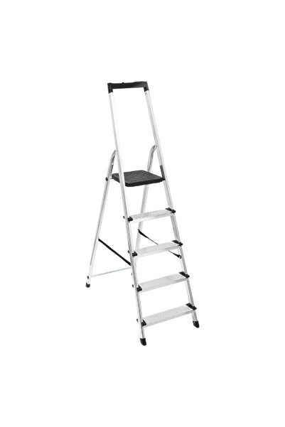Five Simply Smart Foldable Aluminum 5-Step Ladder