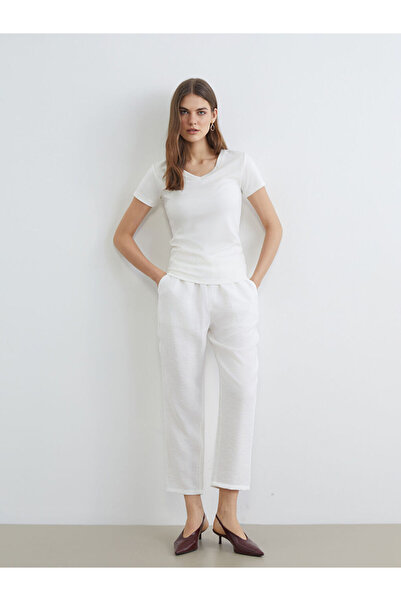 LC Waikiki Rmz Gi̇yi̇m Farkiyla Women's Pants with Waist Drawstring