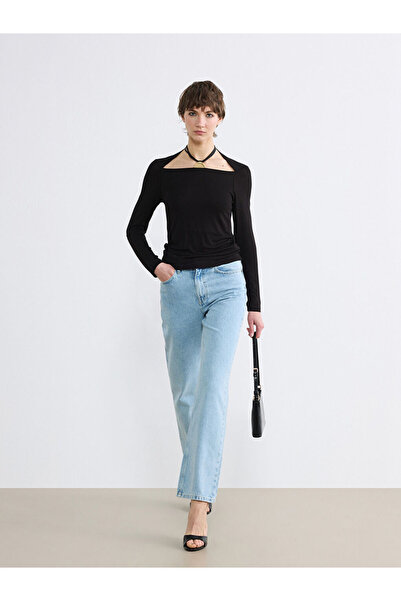 LC Waikiki Γυναικείο τζιν παντελόνι μπλε Straight Fit