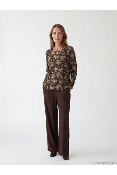 LC Waikiki I Beli Corded Textured Satin Women's Trousers from Freezen Store