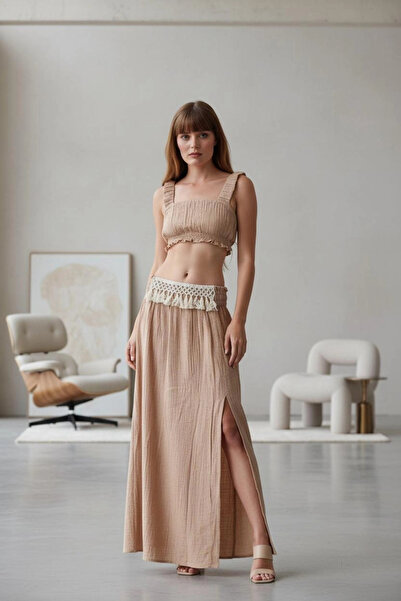 Su Koleksiyon Magnolia Crop & Skirt Set