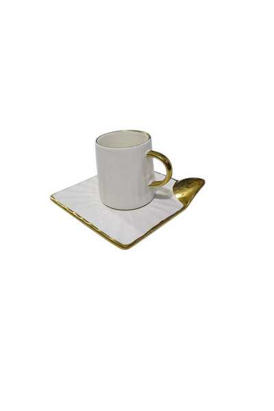 Çiftçiler Buenos 6 Kişilik Porselen Kahve Fincan Takımı 12 Parça Beyaz YKCIF-...