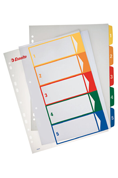 Esselte Printable Plastic Index Dividers 1-5