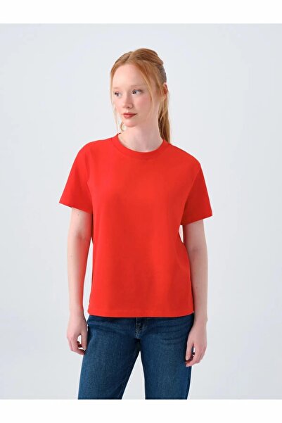 Loft Дамска червена тениска Red1 LF 2036285 Off-White W Tss LF2036285-Red